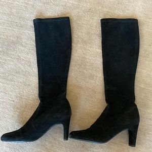 Stuart Weitzman black suede boots size 4M